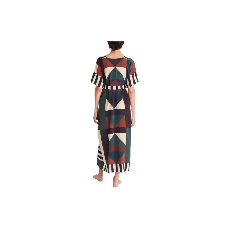 Eres Facette Printed-silk Kaftan Midi Dress-3