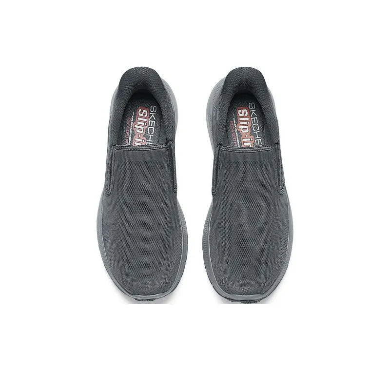 Skechers Slip Ins Abrasion Resistant Low Top Casual Shoes Men's Charcoal Gray-2