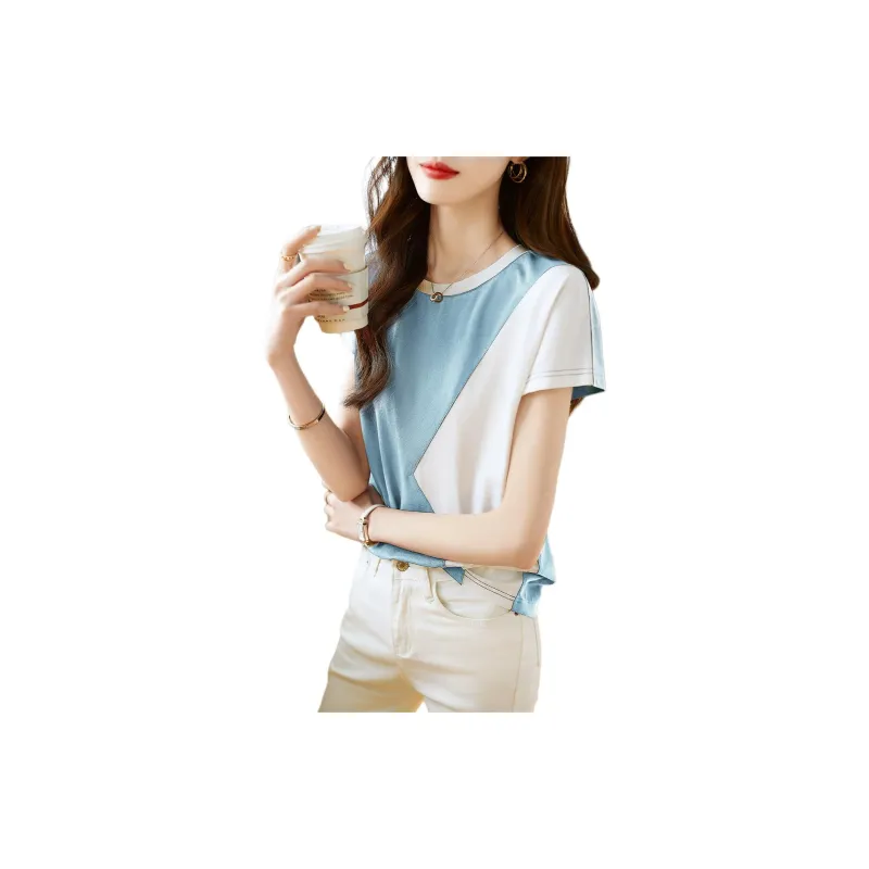 XWI T Shirts Women's Light Blue-1