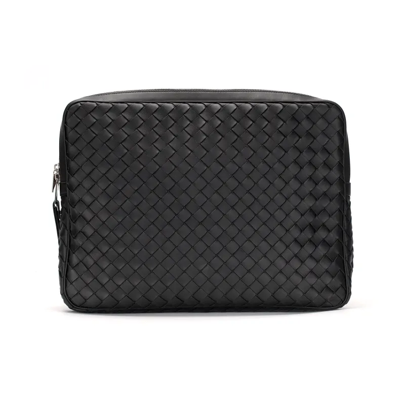 Bottega Veneta Cow Leather Storage Box Men's Black-1