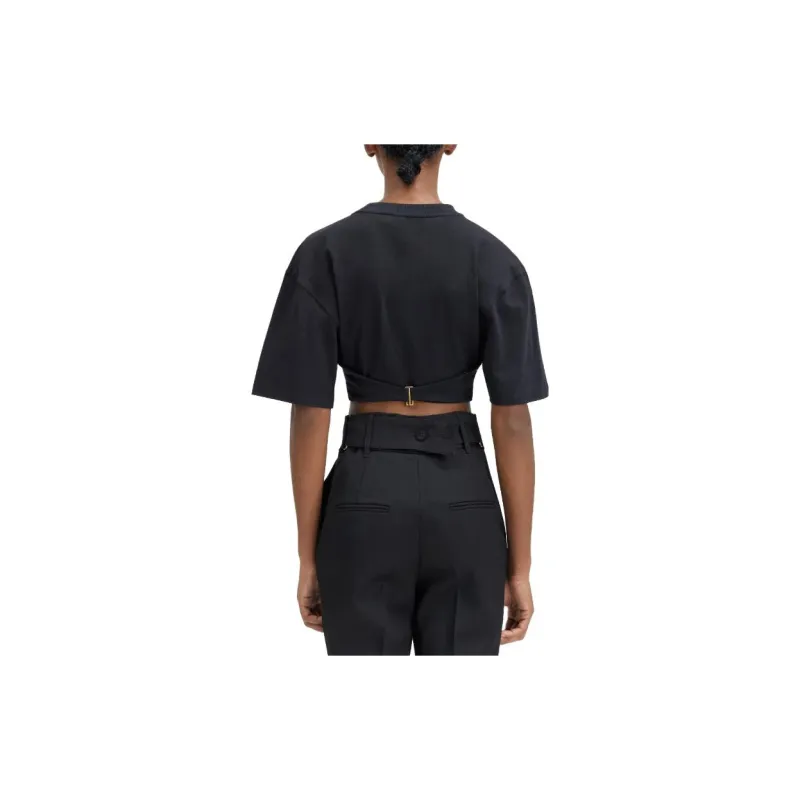 Jacquemus Le Caraco Jersey Top 'Black'-2