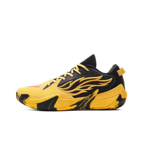 PEAK Basketball Shoes Men Low-Top Bamboo Yellow