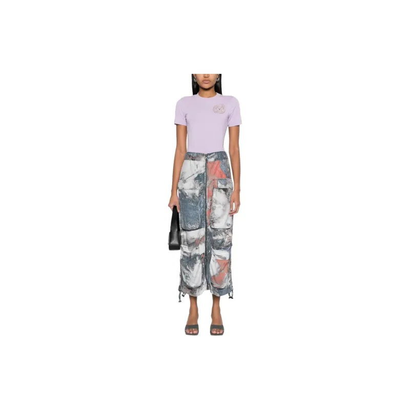 VERSACE JEANS COUTURE SS24 T Shirt Women's Lavender Purple-1