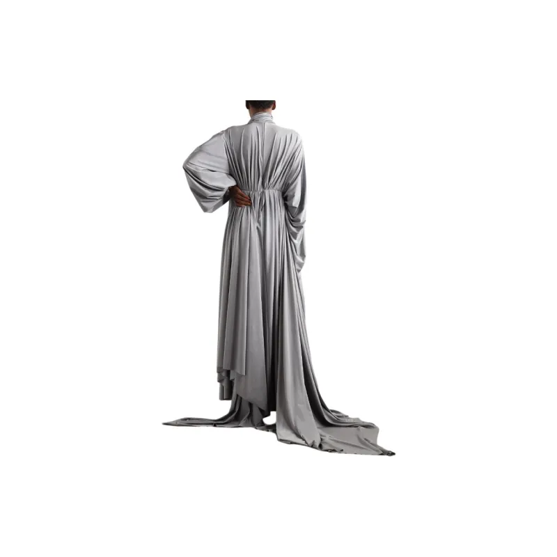 Balenciaga Long-Sleeved Dresses Regular Fit Women's Silver-1