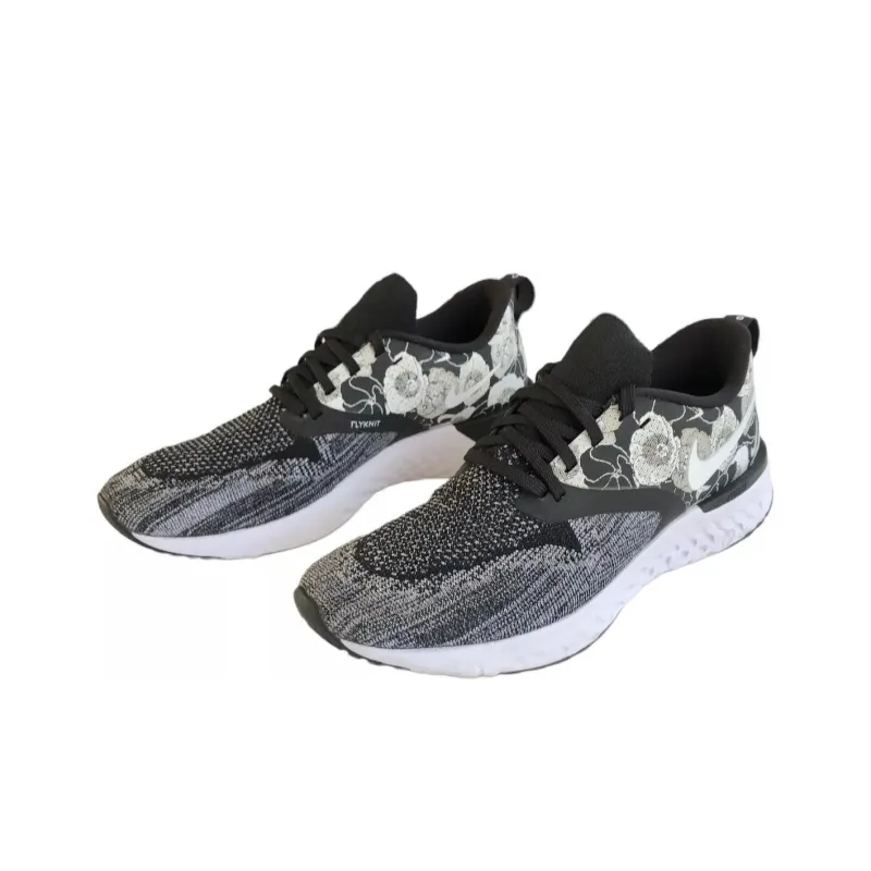 Nike Odyssey React 2 Flyknit Floral Black White Women's-2