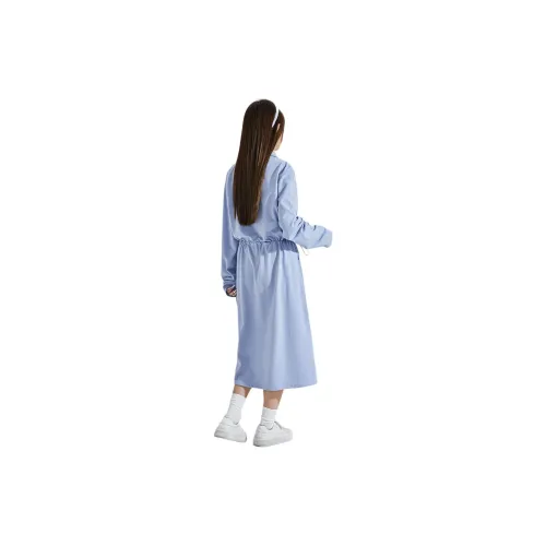 Tonlion Long-Sleeved Dresses Women's Sheer Purple