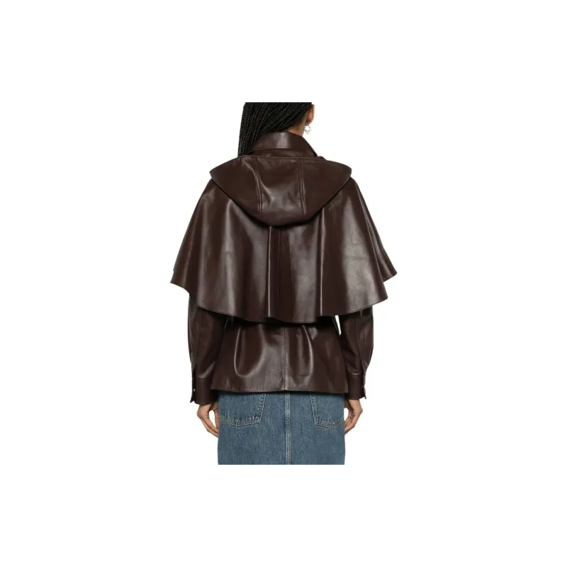 Chloe FW23 Leather Jacket Women's Umber-2