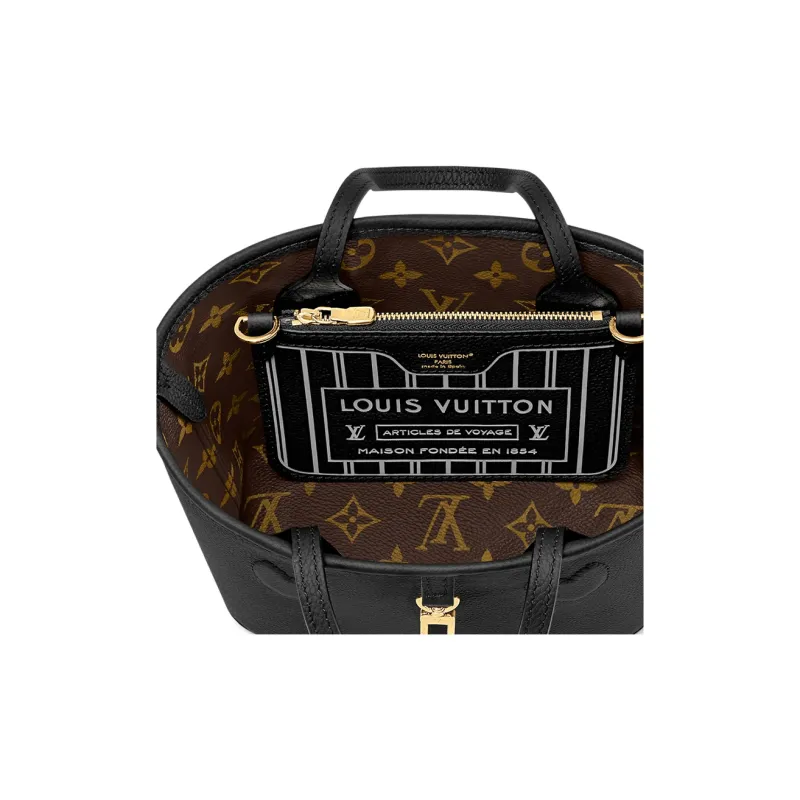 LOUIS VUITTON Neverfull Bandouliere Bb Inside Out Black/Monogram-5