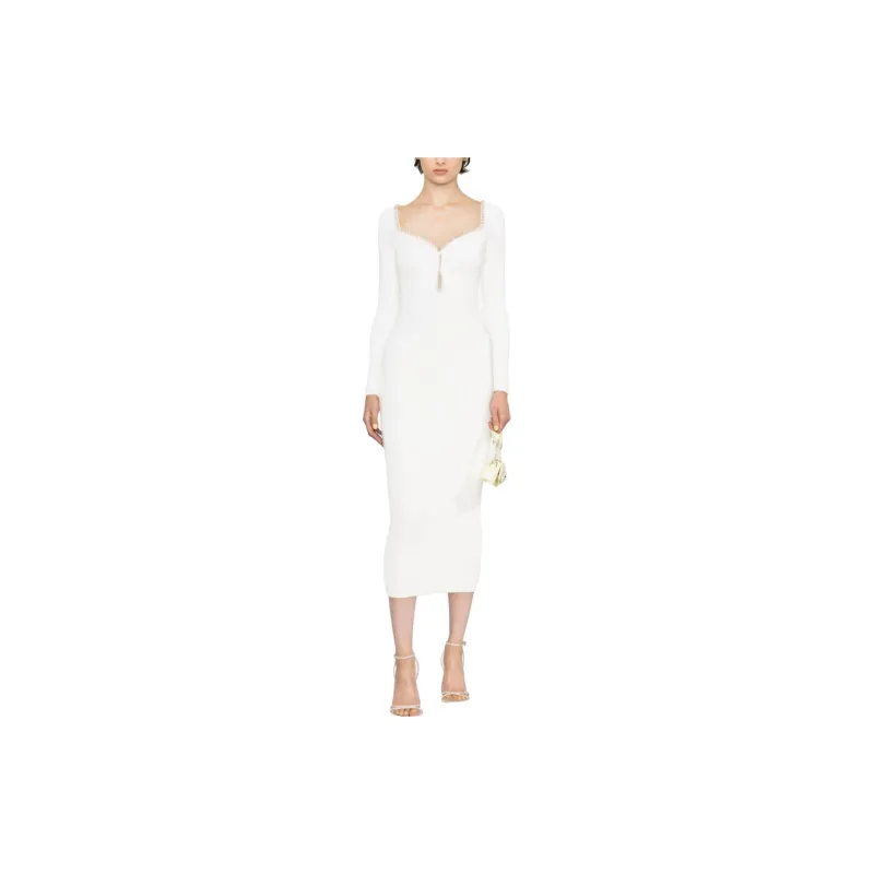 Self-portrait Long-Sleeved Dresses Women's White-1