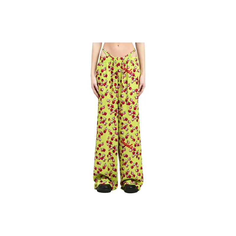 PALM ANGELS Cherries patterned Flared Trousers-1