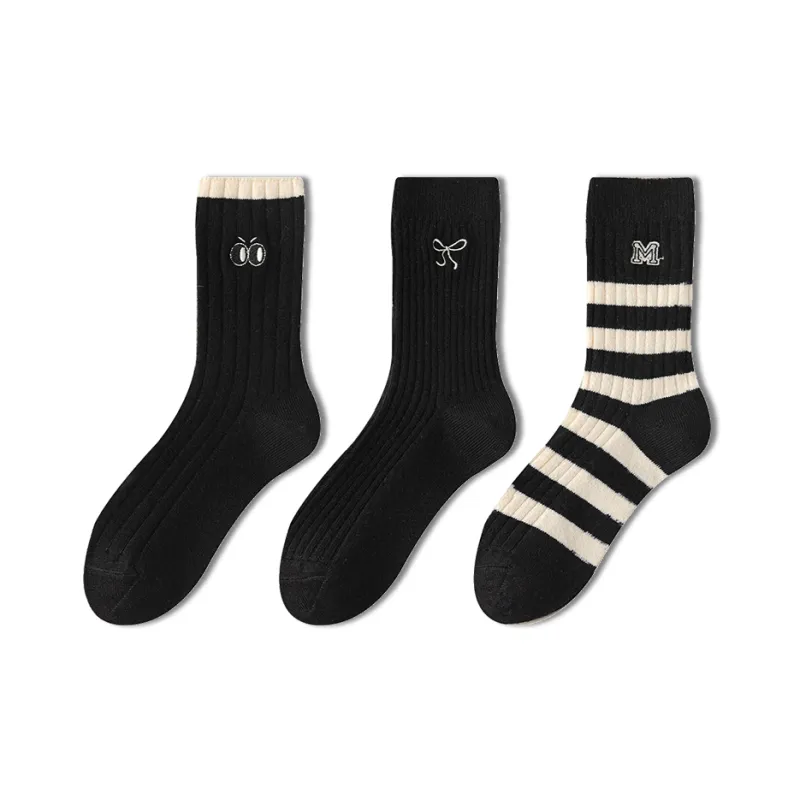 AUGUST Mid Calf Socks Women's 3 Pack-0