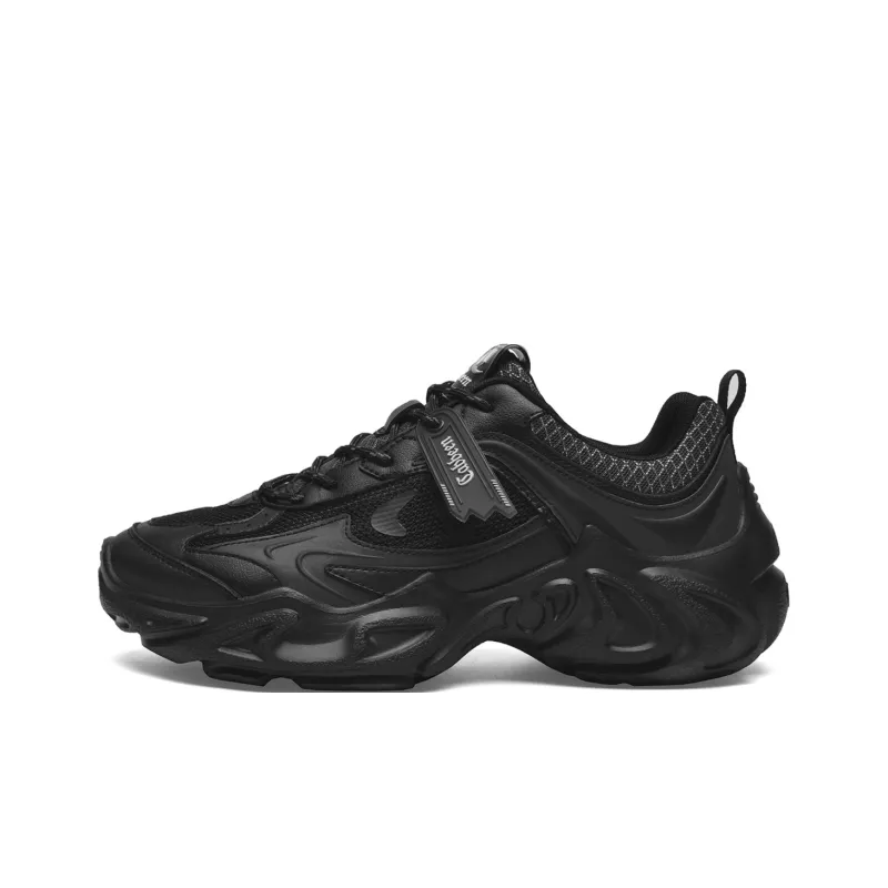 Cabbeen Wear-Resistant Height Increasing Low-Top Chunky Sneakers Men's-0