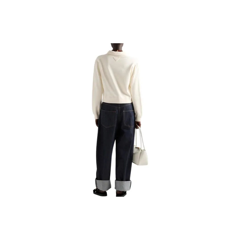 PRADA FW24 Polo Shirt Women's Beige-2