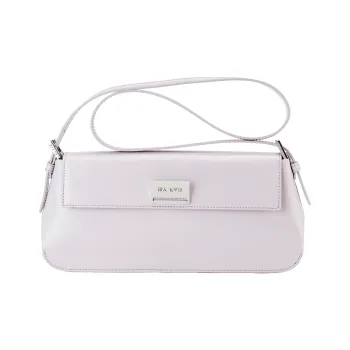 By Far Matilda Cow Leather Baguette Bag, Shoulder Bag, Handbag Large Size Women's Dawn Purple