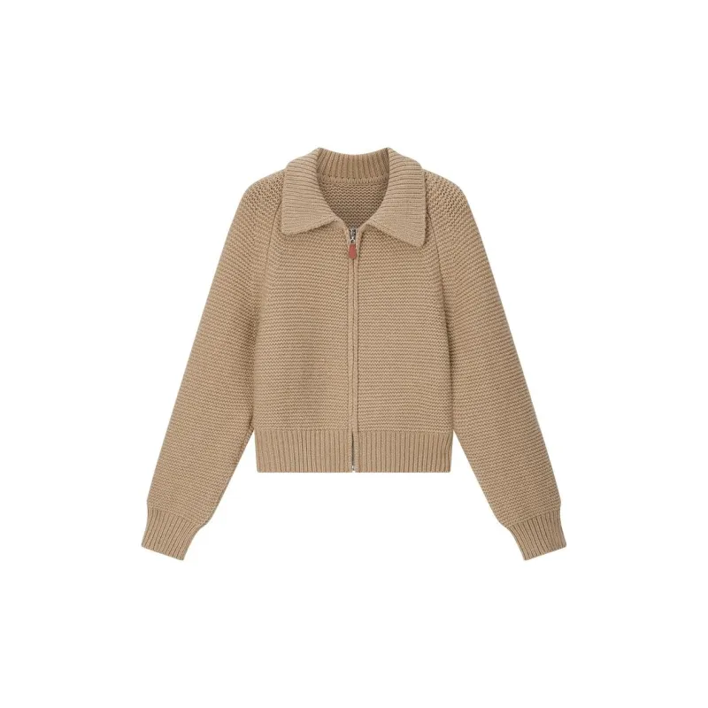 VIMLY Knitwear Women's Milk Tea Coffee-1