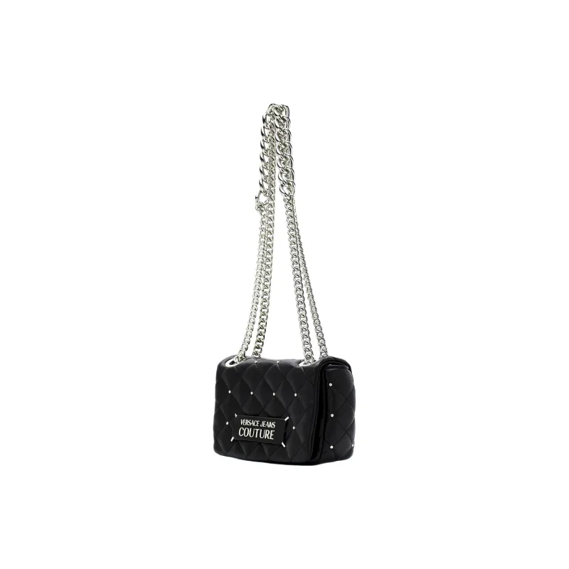 VERSACE JEANS COUTURE Polyester Square Bag, Handbag, Shoulder Bag Women's Black-3