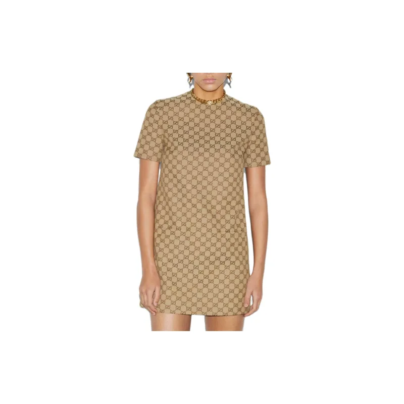 GUCCI Gg Drop Shoulder Mini Dress-3
