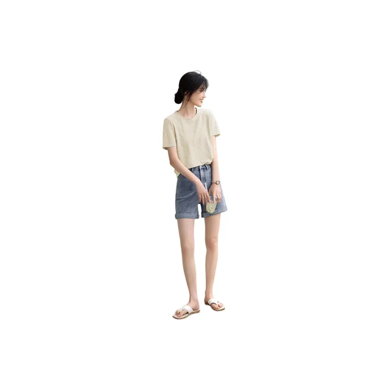 XWI T Shirt Women's Cream Yellow-3