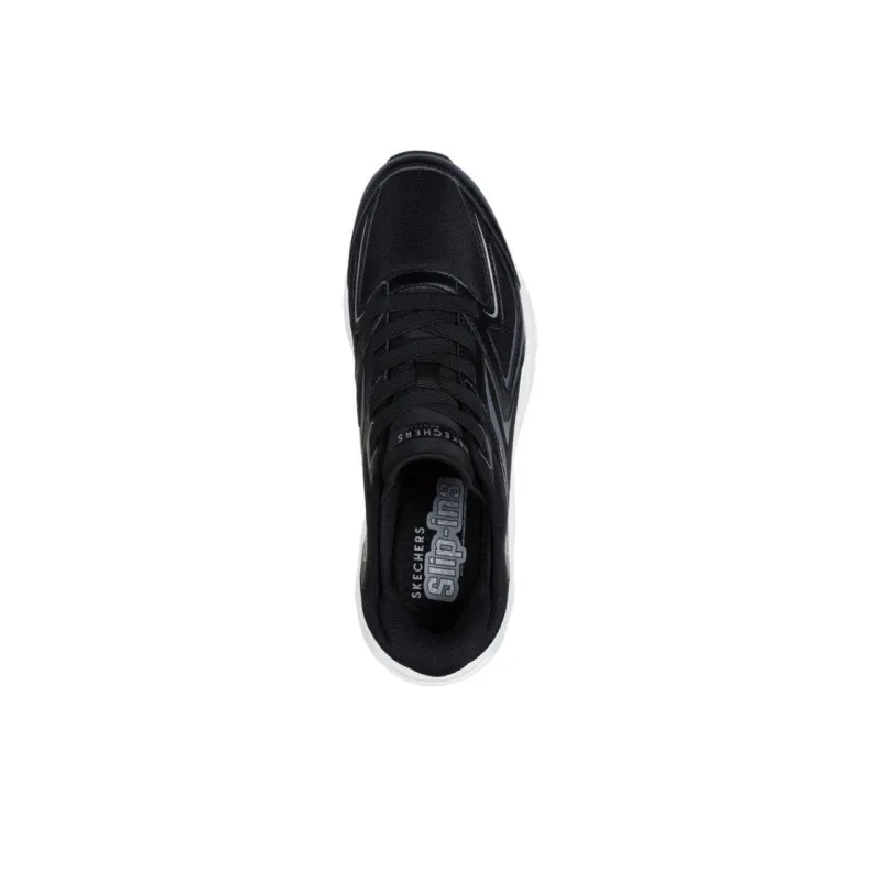Skechers Breathable And Lightweight Low Top Running Shoes Men's Black-2
