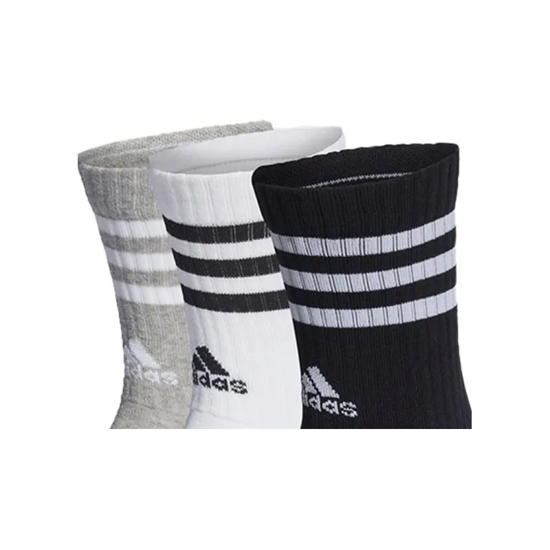 Adidas Mid Calf Socks Unisex Black White Gray 6 Pack-1