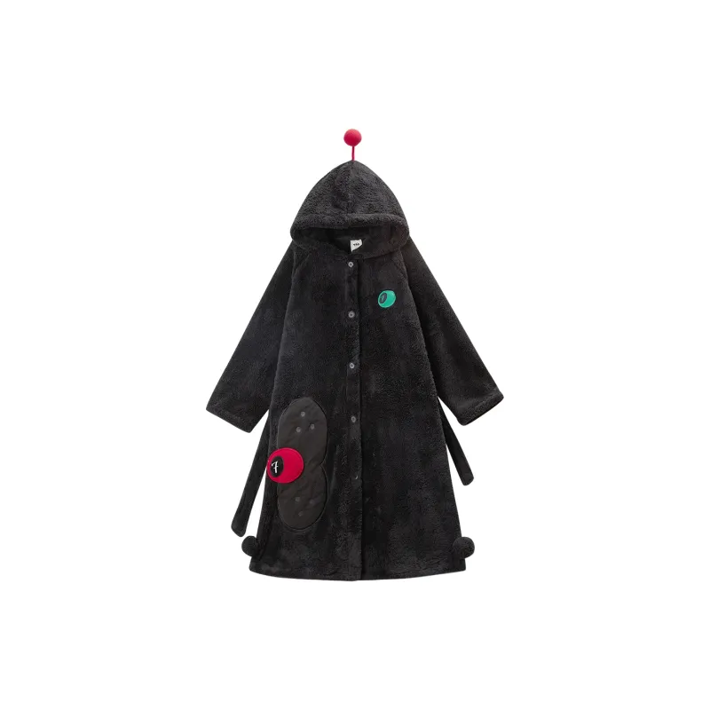 YSO Cool Cat Series Pajama Robe Unisex Black-0