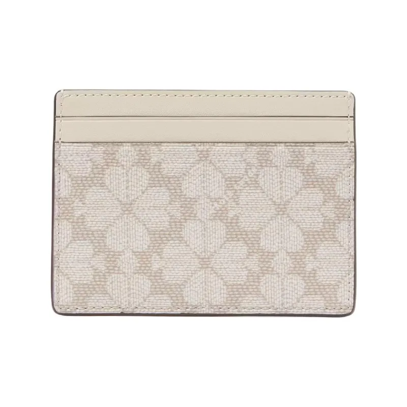 Kate Spade PVC Card Holder Trumpets Women's Dark Beige Multicolor-1