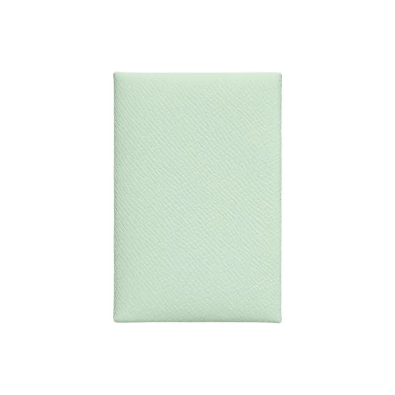 HERMES Calvi Epsom Calfskin Card Holder Women's Spicy Mint Green-0