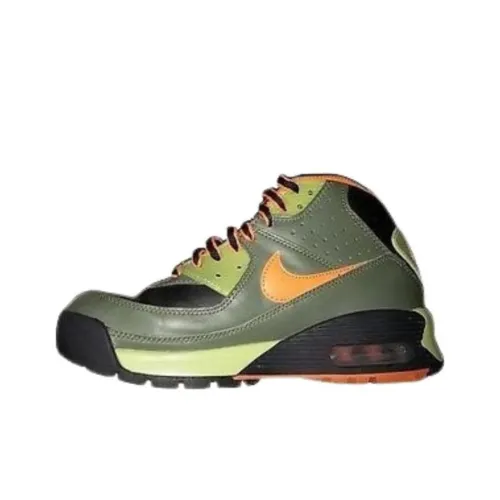 Nike Air Max 90 Boot Army Olive Orange Blaze GS