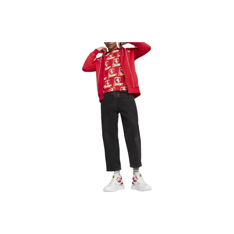 PUMA Veste De Survêtement À Capuche Scuderia Ferrari Race Jacket Men's Red-4