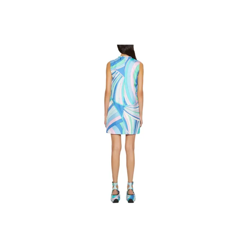 Pucci Iride print Halterneck Silk Dress-2