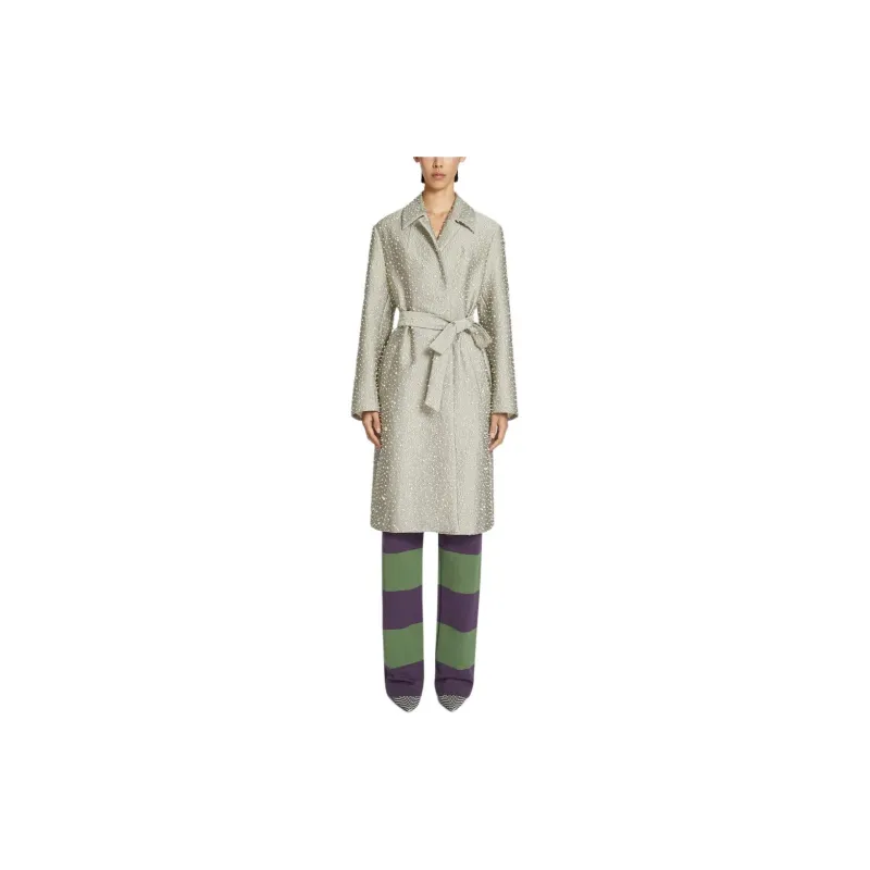 DRIES VAN NOTEN SS24 Coats Women's Silver-1