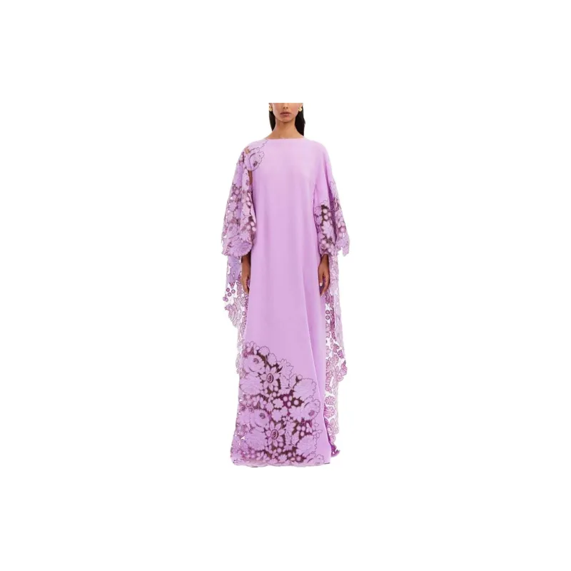 OSCAR DE LA RENTA SS24 Long-Sleeved Dresses Women's Light Purple-1
