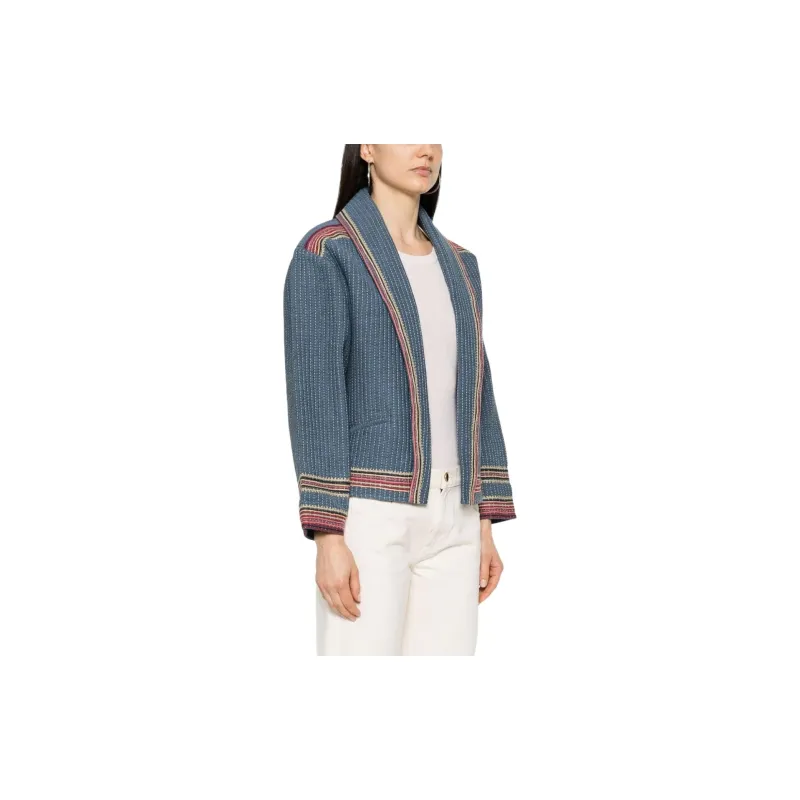 BA&SH Ciago Striped Cotton Jacket-3
