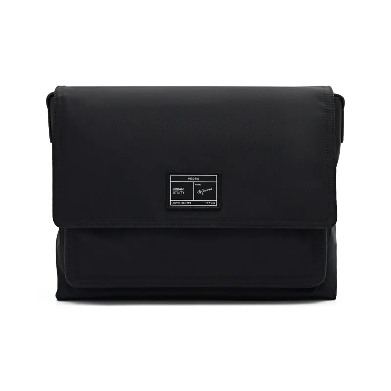 PEDRO Nylon Crossbody Bag, Shoulder Bag Men's Black/Light Taupe-0