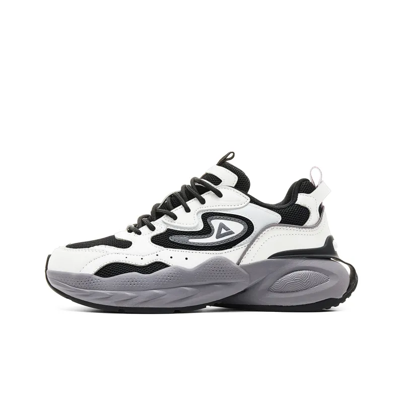 PEAK Taichi Yunxi Cushioning Coverage Rebound Slip Resistant Low Top Casual Shoes Women's Light Gray Black-0
