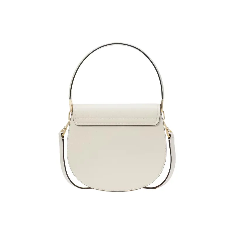 Kate Spade Saffiano Leather Saddle Bag Crossbody Bag One Shoulder Handbag Women's White-2