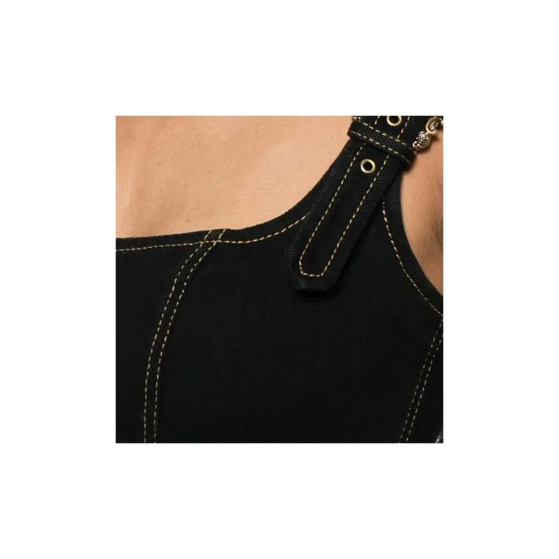 VERSACE JEANS COUTURE Contrast stitching Denim Dress-4