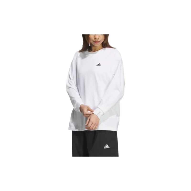 Adidas Clothing Drop Shoulder Sleeve T Shirt Women's White-1
