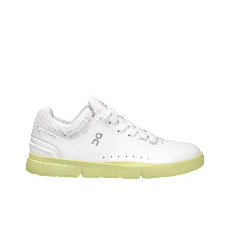 On The Roger Advantage Cushioning, Wear Resistant Low Top Running Shoes Men's White Green-1