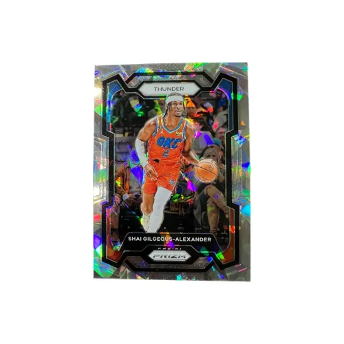 PANINI Thunder Core Shai Gilgeous Alexander Prizm White Crush Super Dazzling Refractor Player Card Sports Cards 1 Pc