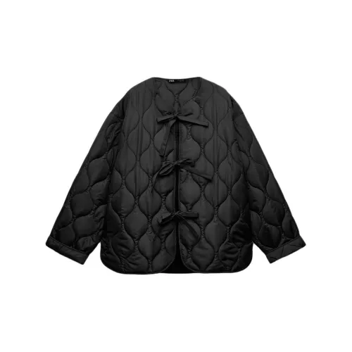 ZARA Trf Puffer Jackets Women's Black