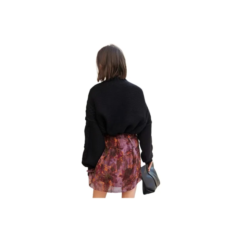 IRO NIGHT Casual Short Skirts Women's Dark Red-6