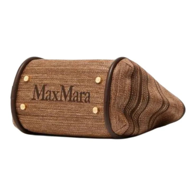 MaxMara Nylon Shoulder Bag, Crossbody Bag, Handbag Women's Tobacco Brown-5