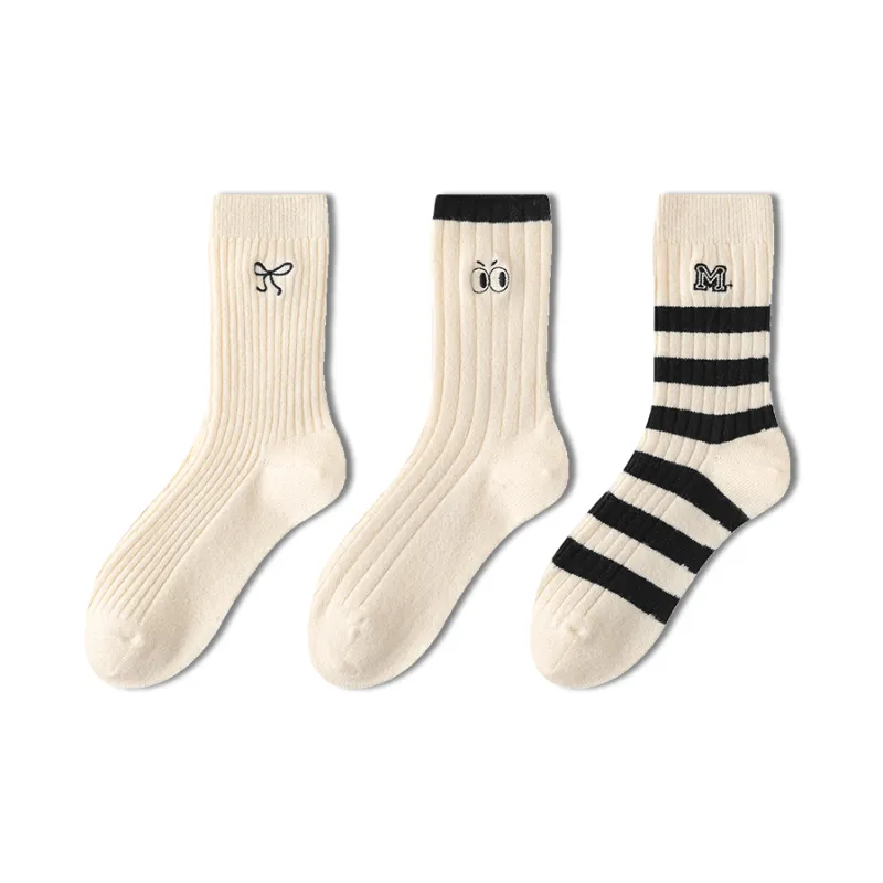 AUGUST Mid Calf Socks Women's 3 Pack-5