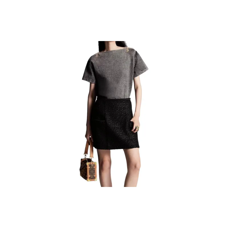 LOUIS VUITTON Tweed Pocket Skirt-3
