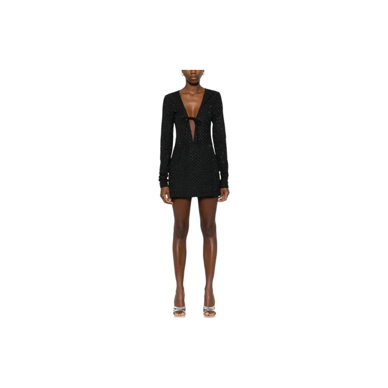 CHIARA FERRAGNI Rhinestone embellished Gabardine Playsuit-1