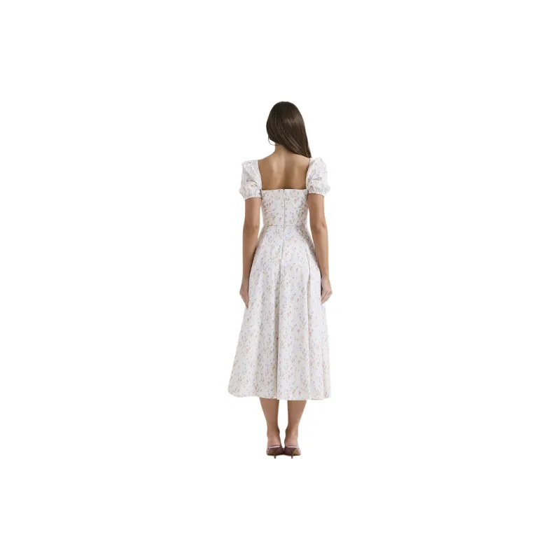 HOUSE OF CB TALLULAH Short Sleeved Dress Women's WHITE/White-3