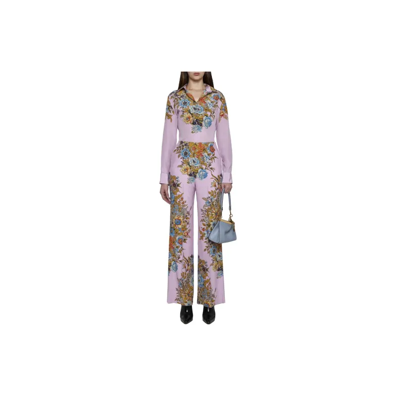 ETRO Floral Printed Straight Leg Trousers-1