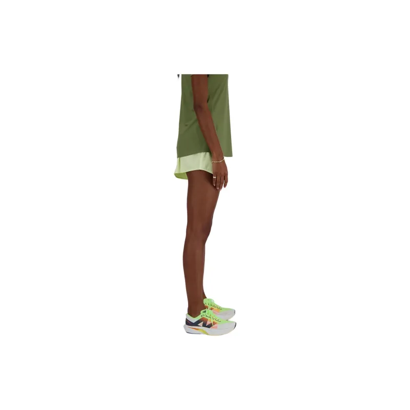 New Balance Casual Shorts Women's Neon Yellow-5