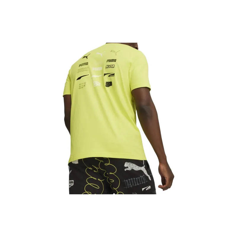 PUMA CLASSICS T Shirt Men's Lime Green-3